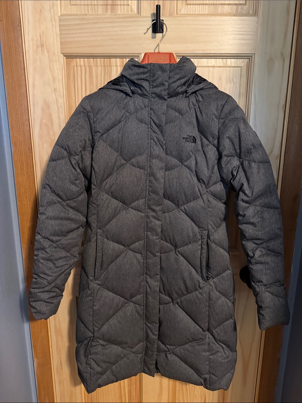 The North Face Women's Charcoal Quilted Puffer Coat